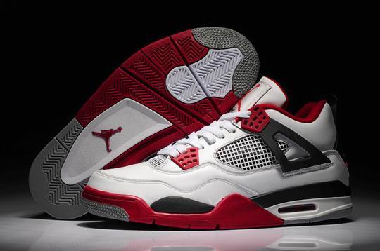 (image for) AIR JORDAN 4 Retro Fire Red Men's Shoes DC7770-160 White Black Red-48